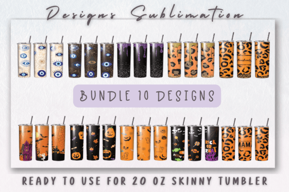A Halloween Graphics Bundle for Your Print Templates & Crafting Business