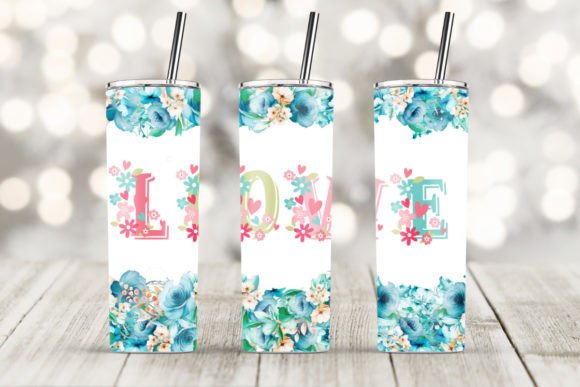 A Sunflower Love Skinny Tumbler Template for Authentic Brand Graphics
