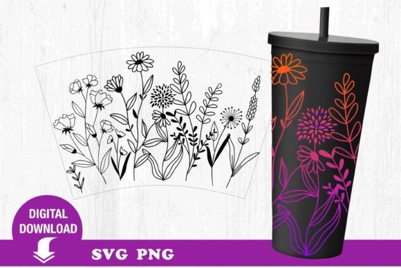 A Wildflower Graphic Design Asset for Print Templates