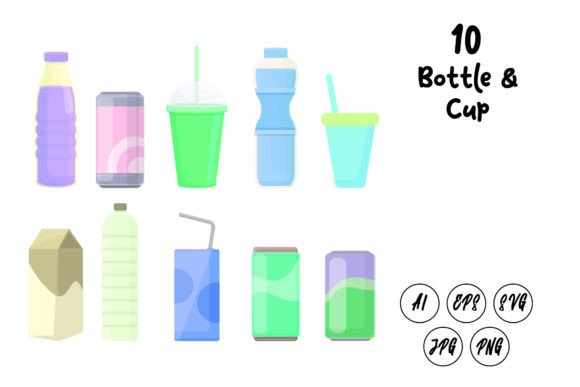 Bottle and Cup: A Versatile Graphic for Editorial Content
