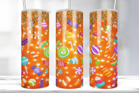Brand Designer Review: Halloween Candy Graphics for Tumbler Print Templates