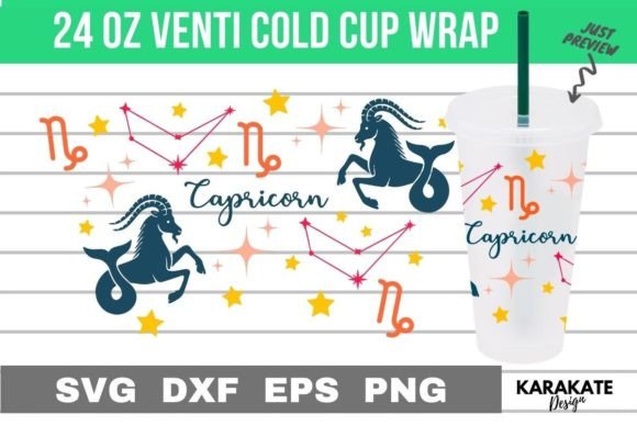 Capricorn Zodiac Wrap: A Craft & Graphics Brand Asset