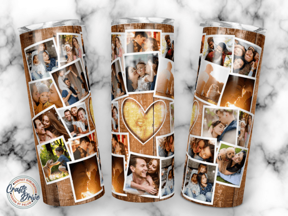 Crafting with a Wood Photo Tumbler Collage Graphics Kit