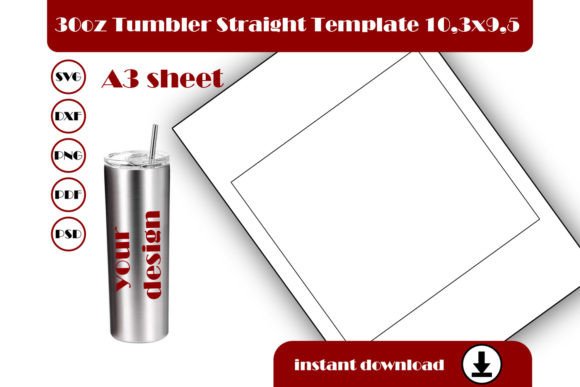 Evaluating a 30oz Tumbler Template for Small Business Branding & Graphics