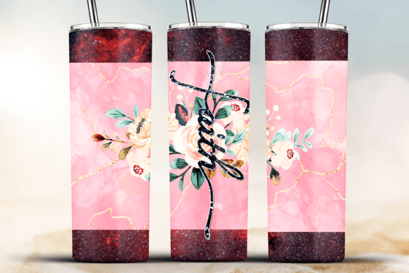 Faith Cross Marble Tumbler: A Graphic Designer's Asset for Crafts & Content