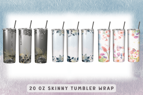 Fresh Flowers Graphic Asset for Crafting Tumbler Designs