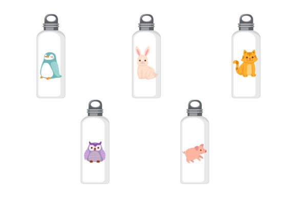 Tumbler Designs: Cute Animal Graphics for Illustrations