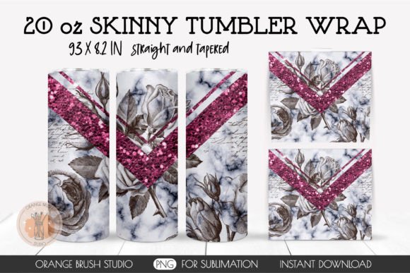 Vintage Glitter Rose Graphics for Crafts & Client Projects